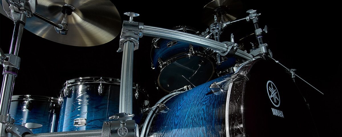 closeup of photo of Drum Set